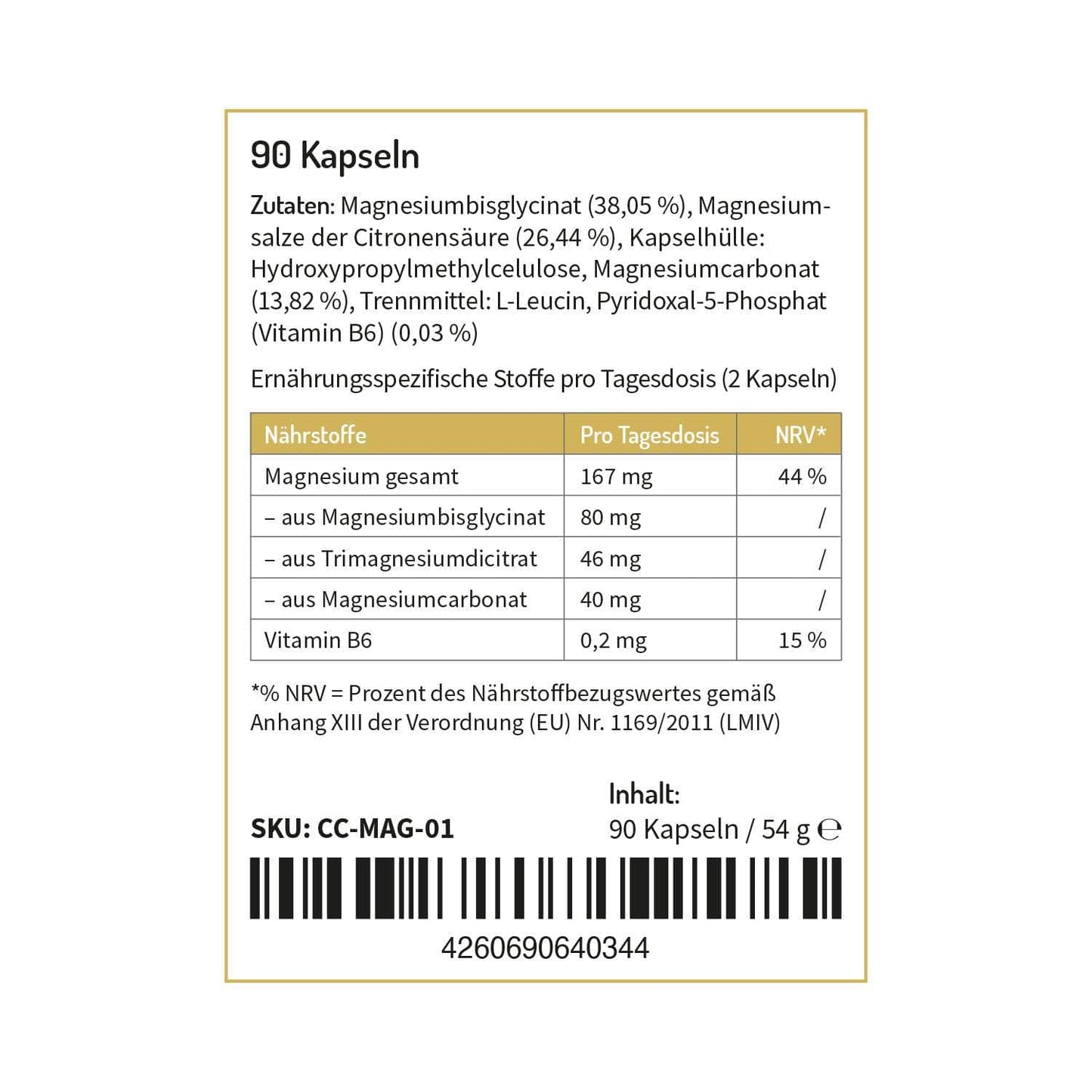 Magnesium Komplex mit Vitamin B6