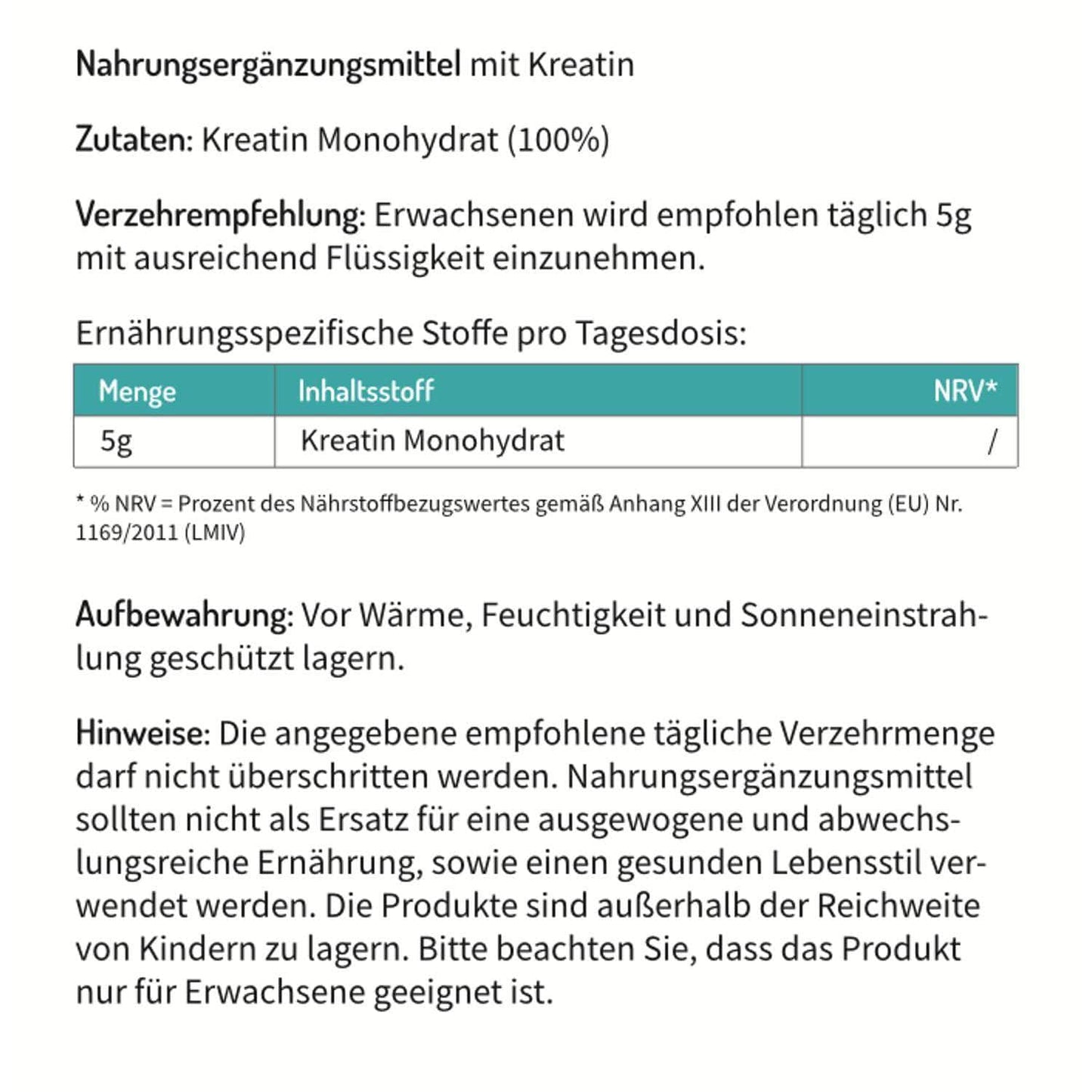 Kreatin Monohydrat BigPack - 1kg