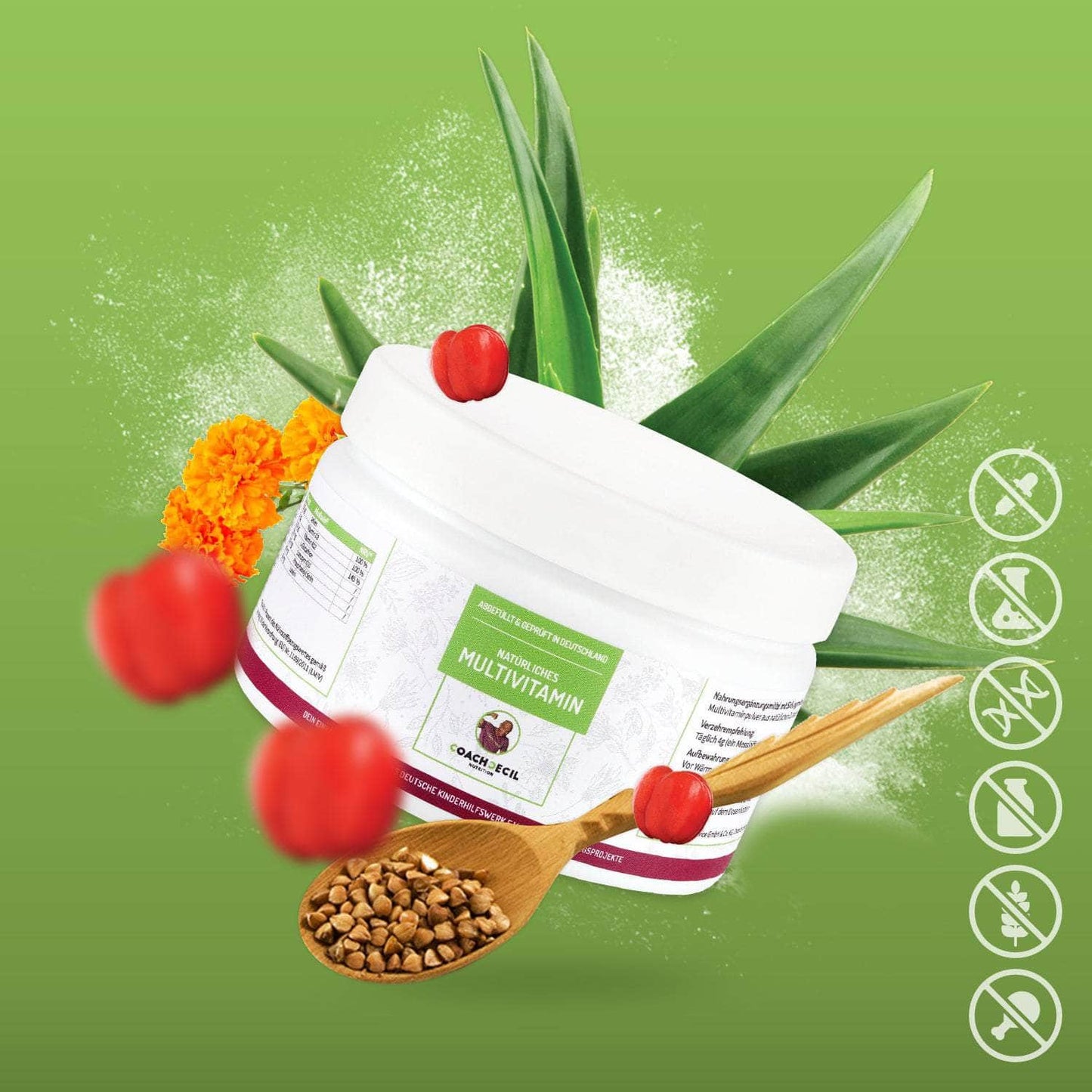 Natürliches Multivitamin mit Vitamin B Komplex und Mineralien - vegan