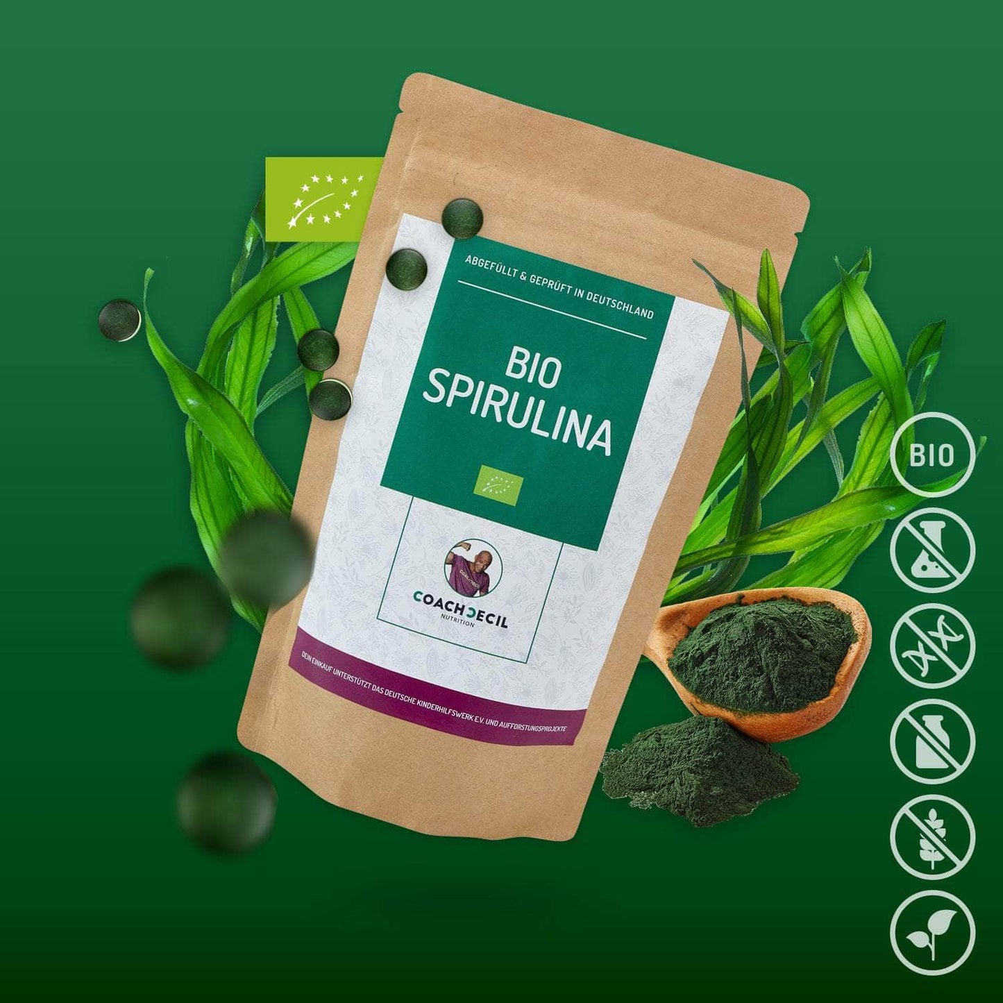 BIO Spirulina Tabletten aus Spirulina platensis - vegan