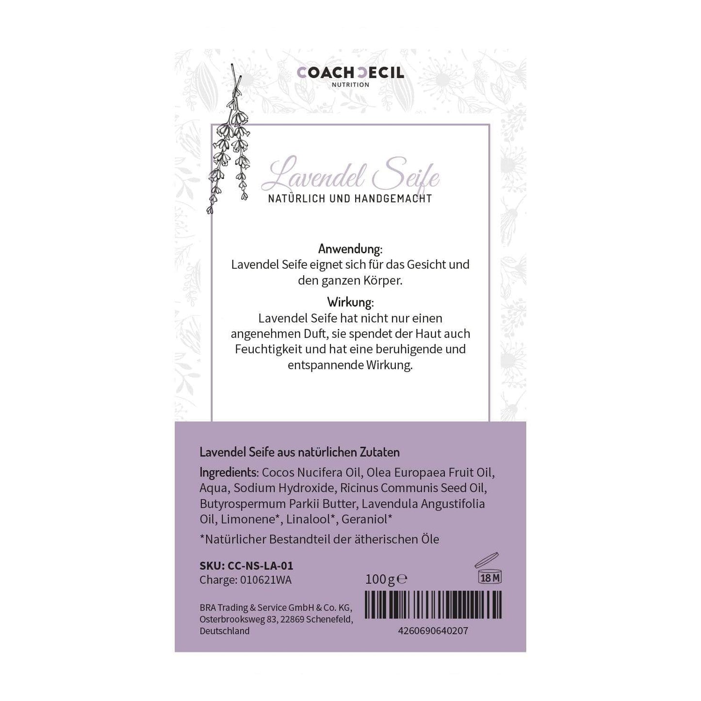 Lavendel Seife aus rein natürlichen Inhaltsstoffen - 2er Set